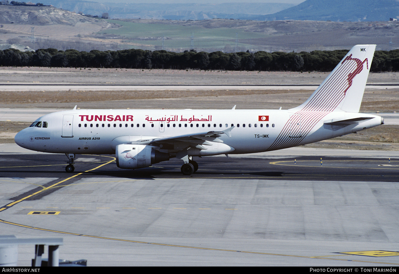 Aircraft Photo of TS-IMK | Airbus A319-114 | Tunisair | AirHistory.net #612785
