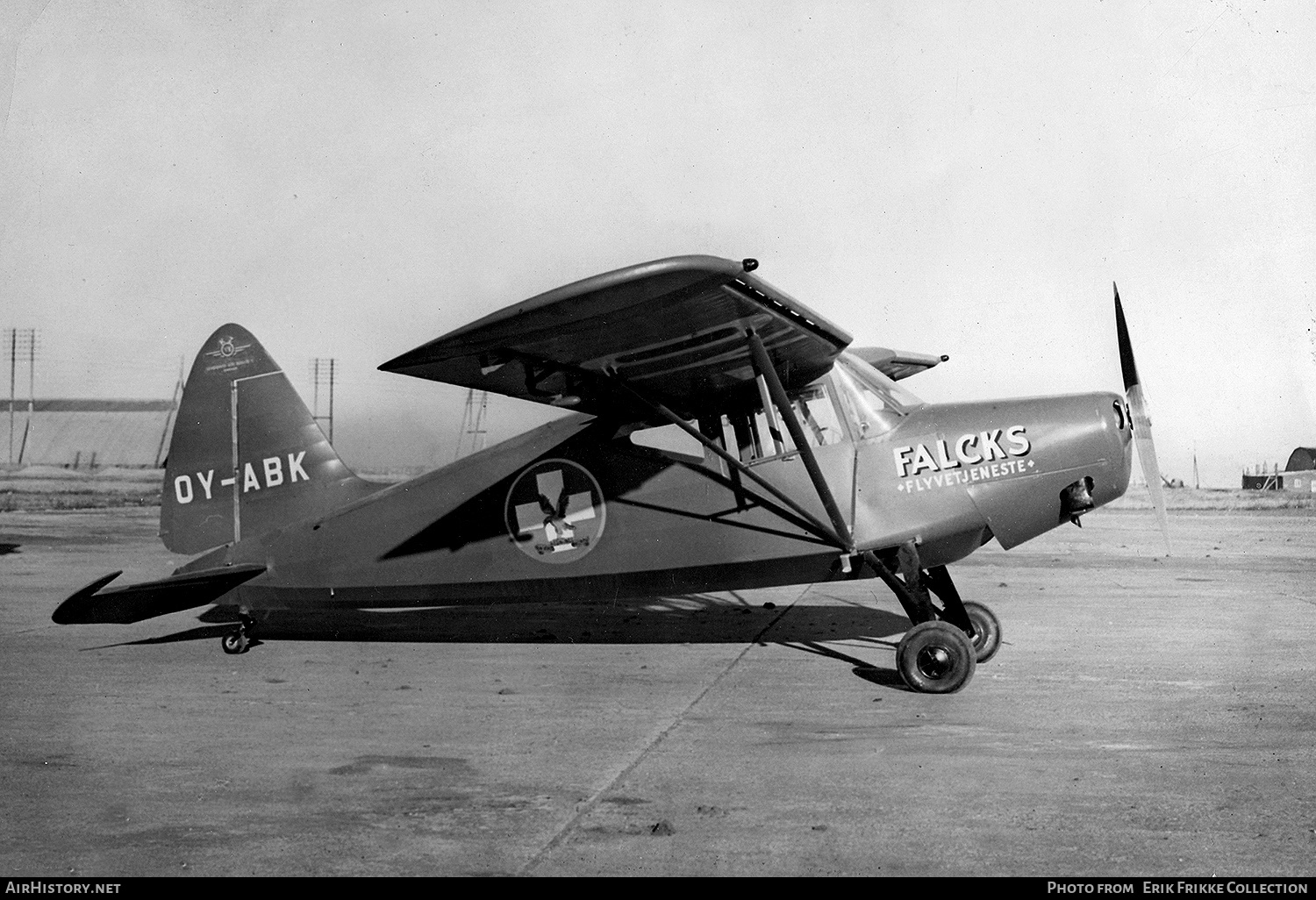 Aircraft Photo of OY-ABK | SAI KZ VII U-4 Laerke | Falcks Flyvetjeneste | AirHistory.net #612914