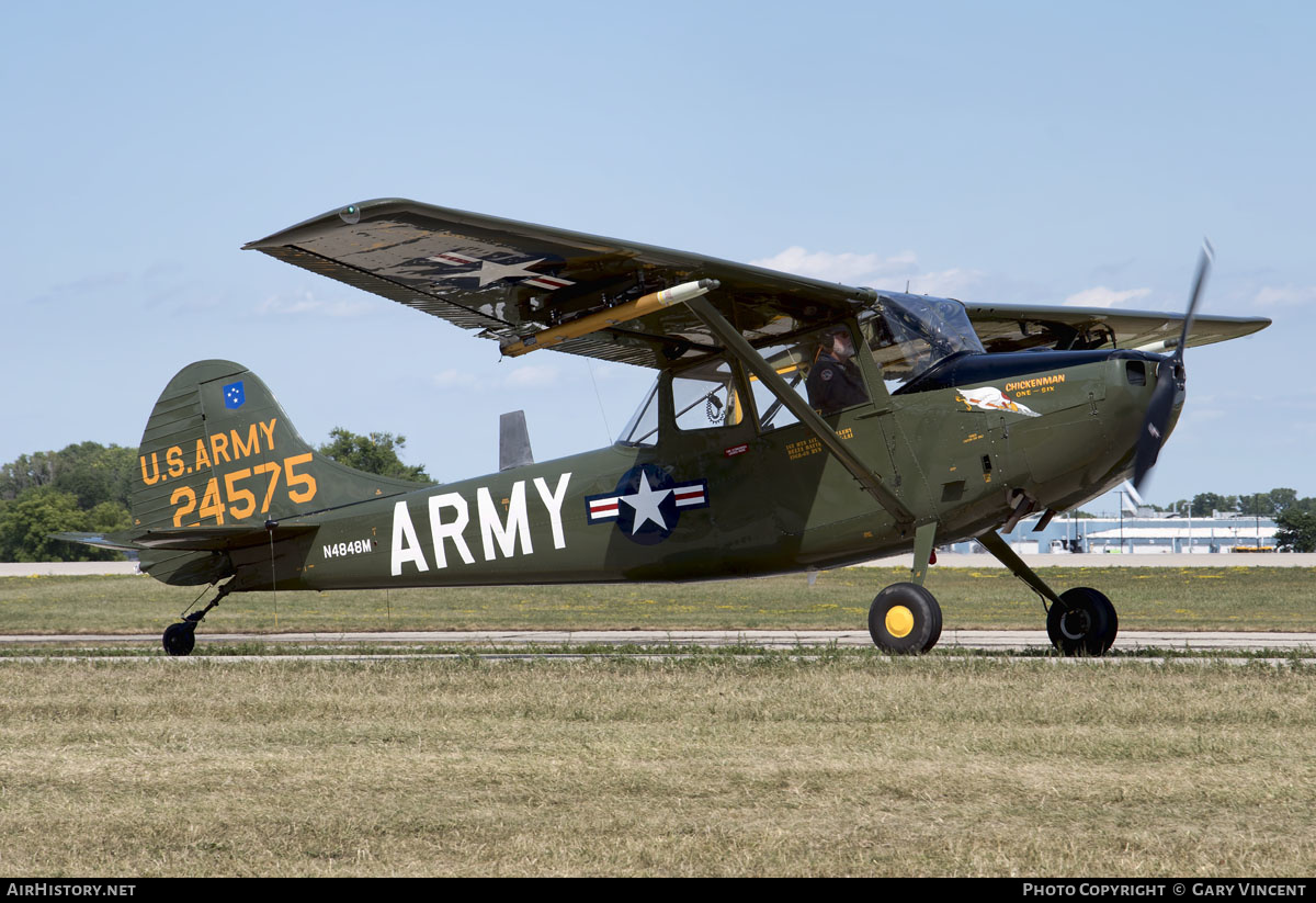 Aircraft Photo of N4848M / 24575 | Cessna L-19A Bird Dog | USA - Army | AirHistory.net #613015