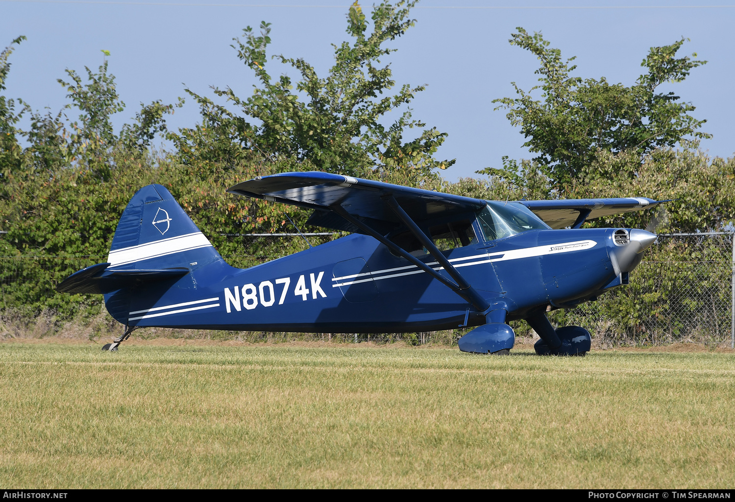 Aircraft Photo of N8074K | Stinson 108-2 | AirHistory.net #613023