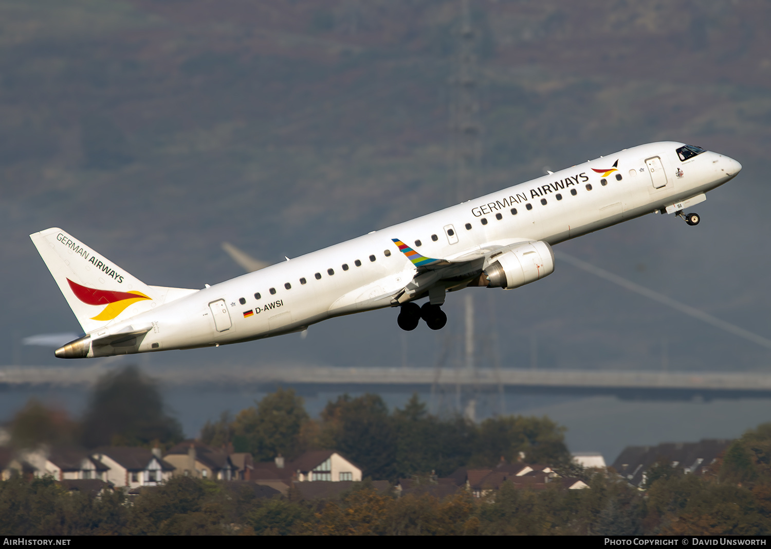 Aircraft Photo of D-AWSI | Embraer 190LR (ERJ-190-100LR) | German Airways | AirHistory.net #613237