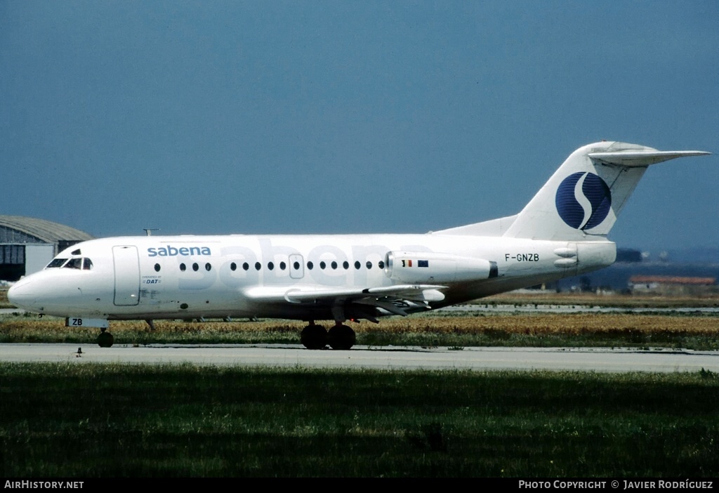 Aircraft Photo of F-GNZB | Fokker F28-1000 Fellowship | Sabena | AirHistory.net #613402