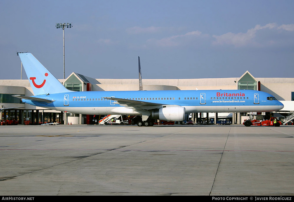 Aircraft Photo of G-BYAP | Boeing 757-204 | Britannia Airways | AirHistory.net #613409