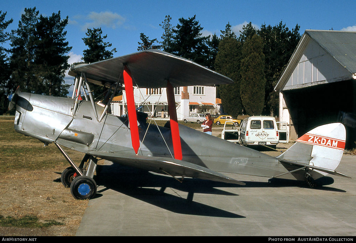 Aircraft Photo of ZK-DAM | De Havilland D.H. 82A Tiger Moth | AirHistory.net #613519