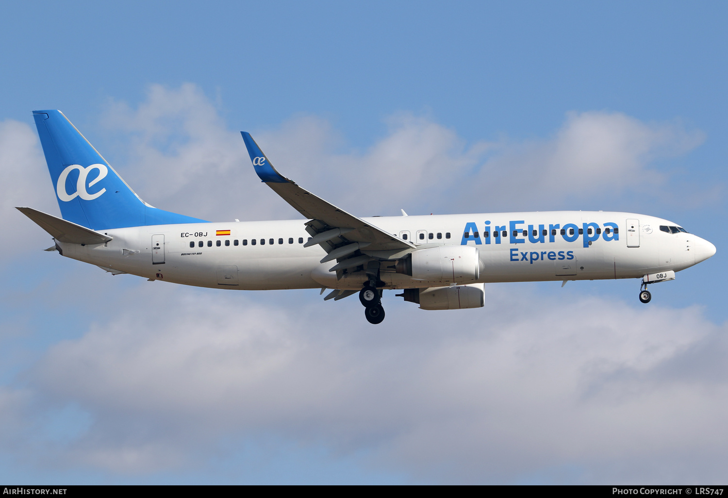 Aircraft Photo of EC-OBJ | Boeing 737-8GJ | Air Europa Express | AirHistory.net #613556