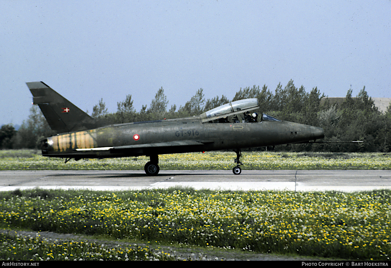 Aircraft Photo of GT-916 | North American TF-100F Super Sabre | Denmark - Air Force | AirHistory.net #613589