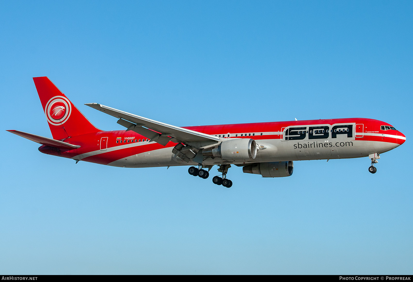 Aircraft Photo of YV528T | Boeing 767-3P6/ER | SBA Airlines | AirHistory.net #613785
