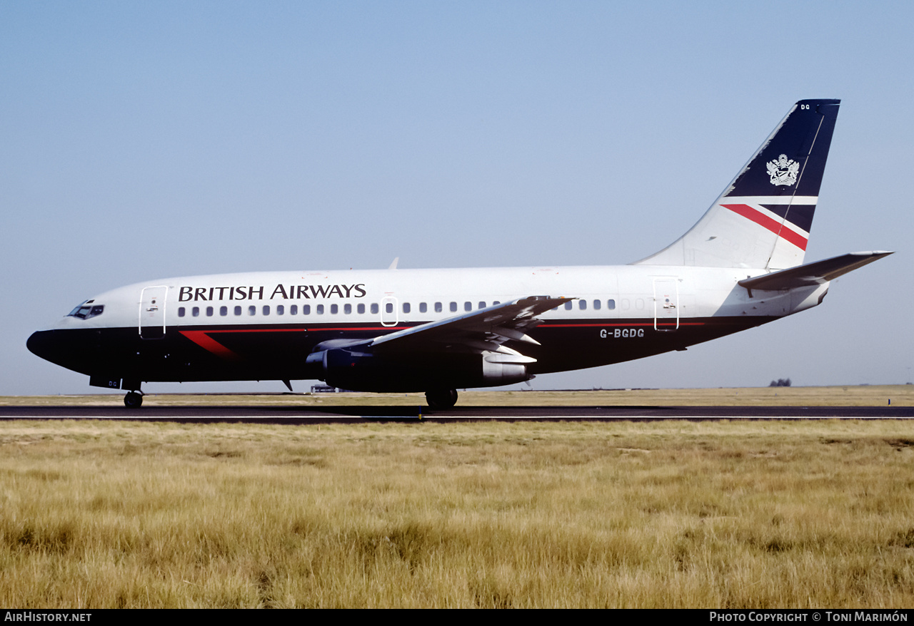 Aircraft Photo of G-BGDG | Boeing 737-236/Adv | British Airways | AirHistory.net #613795