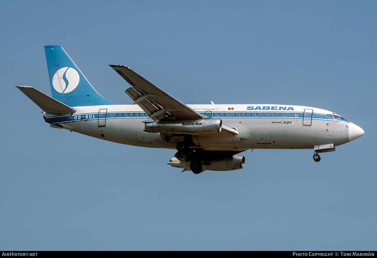 Aircraft Photo of OO-SDL | Boeing 737-229/Adv | Sabena | AirHistory.net #613804