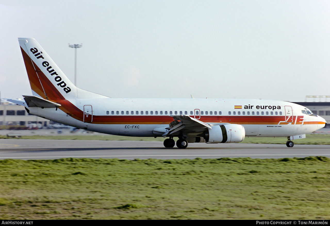 Aircraft Photo of EC-FKC | Boeing 737-3L9 | Air Europa | AirHistory.net #613812