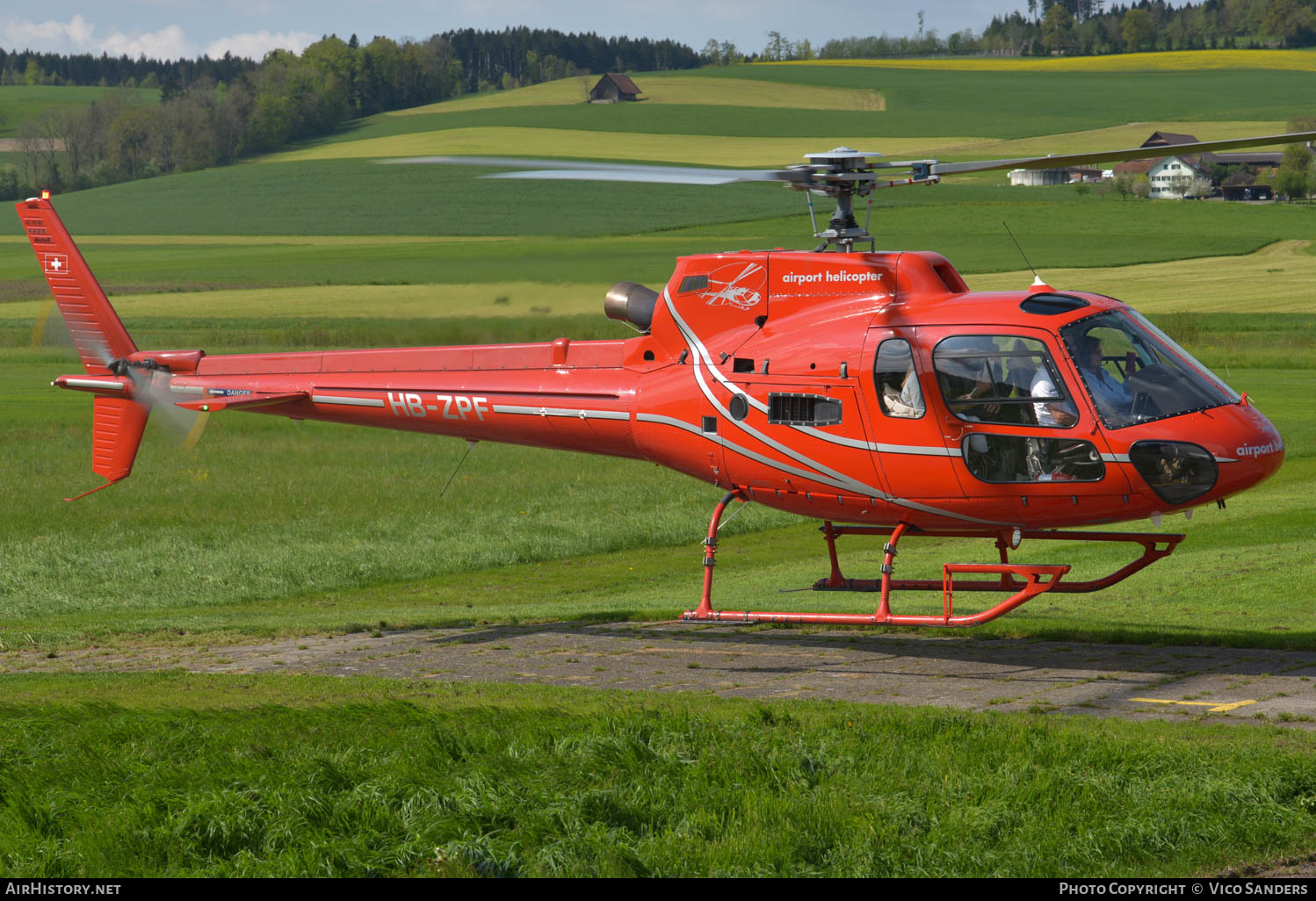 Aircraft Photo of HB-ZPF | Aerospatiale AS-350B-2 Ecureuil | Airport Helicopter | AirHistory.net #613839