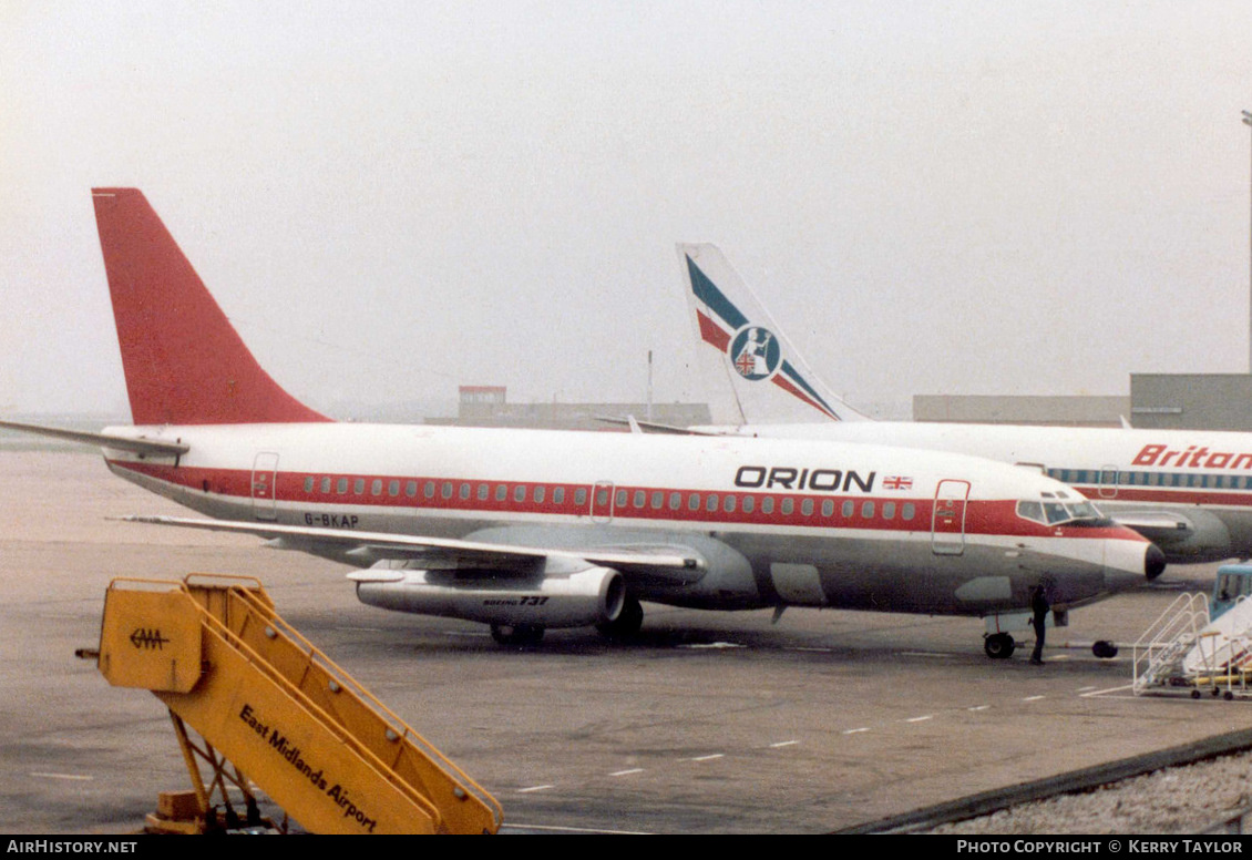 Aircraft Photo of G-BKAP | Boeing 737-2L9/Adv | Orion Airways | AirHistory.net #613945