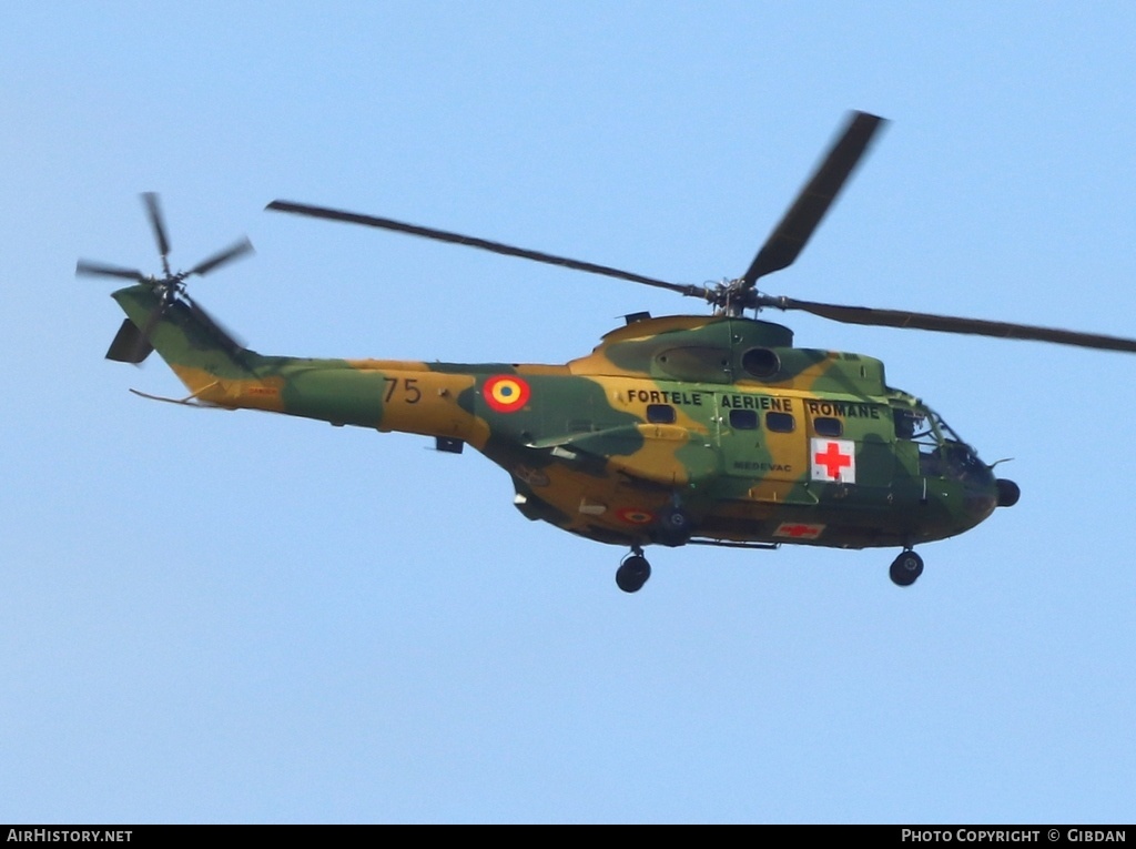 Aircraft Photo of 75 | Aerospatiale IAR-330M Puma | Romania - Air Force | AirHistory.net #614008