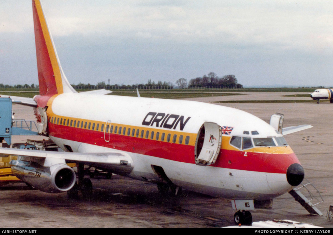Aircraft Photo of G-BKMS | Boeing 737-2Q8/Adv | Orion Airways | AirHistory.net #614044