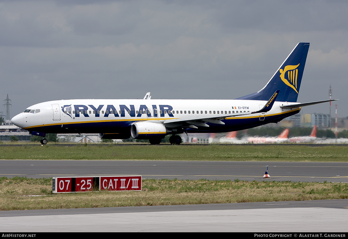 Aircraft Photo of EI-DYW | Boeing 737-8AS | Ryanair | AirHistory.net #614083