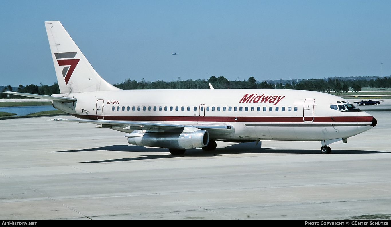 Aircraft Photo of EI-BRN | Boeing 737-2T4/Adv | Midway Airlines | AirHistory.net #614109