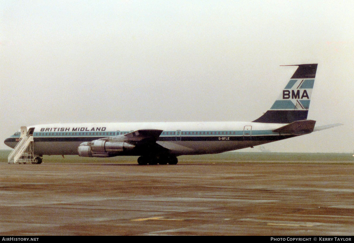 Aircraft Photo of G-BFLE | Boeing 707-338C | British Midland Airways - BMA | AirHistory.net #614141