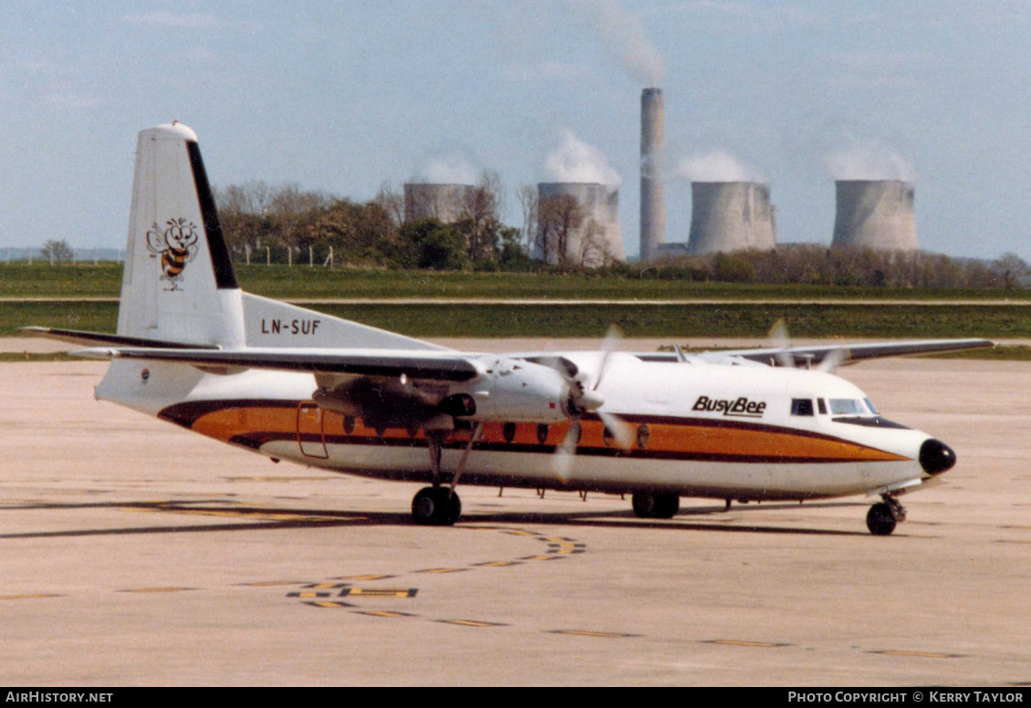 Aircraft Photo of LN-SUF | Fokker F27-100 Friendship | Busy Bee of Norway | AirHistory.net #614381