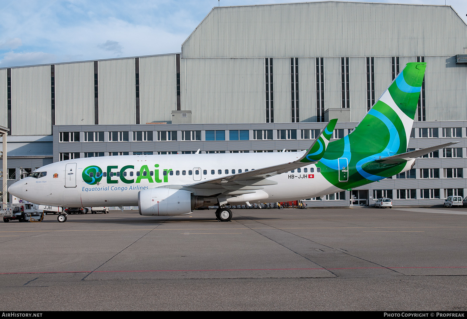 Aircraft Photo of HB-JJH | Boeing 737-752 | ECAir - Equatorial Congo Airlines | AirHistory.net #614393