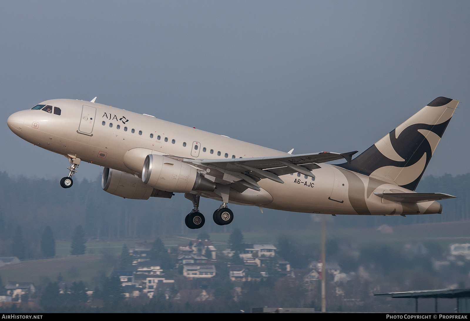 Aircraft Photo of A6-AJC | Airbus ACJ318 (A318-112/CJ) | AJA - Al Jaber Aviation | AirHistory.net #614400