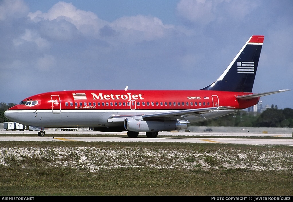 Aircraft Photo of N286AU | Boeing 737-2B7/Adv | Metrojet | AirHistory.net #614591