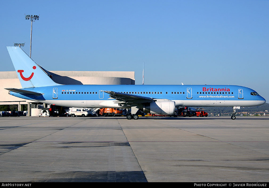Aircraft Photo of G-BYAW | Boeing 757-204 | Britannia Airways | AirHistory.net #614604