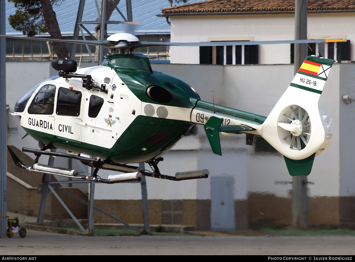 Aircraft Photo of HU.26-18 | Eurocopter EC-135P-2+ | Spain - Guardia Civil | AirHistory.net #614615
