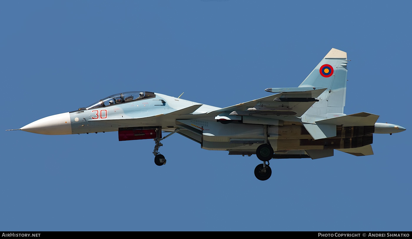 Aircraft Photo of 30 | Sukhoi Su-30SM | Armenia - Air Force | AirHistory.net #614698