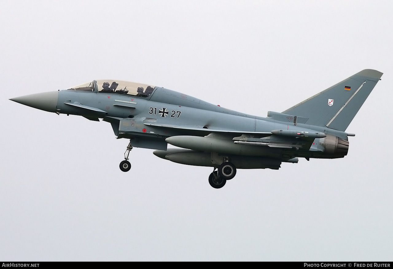 Aircraft Photo of 3127 | Eurofighter EF-2000 Typhoon T | Germany - Air Force | AirHistory.net #614731