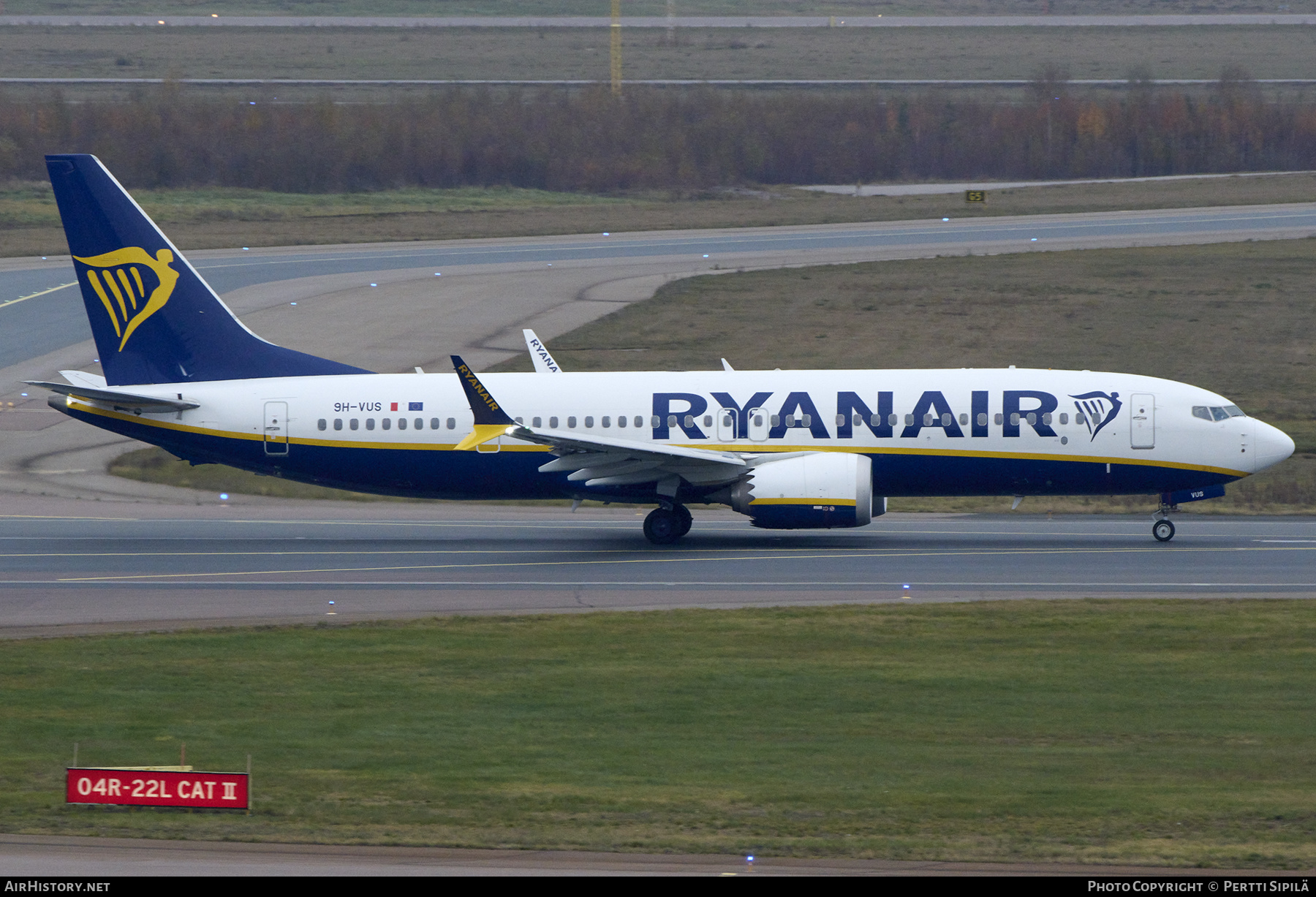 Aircraft Photo of 9H-VUS | Boeing 737-8200 Max 200 | Ryanair | AirHistory.net #614757