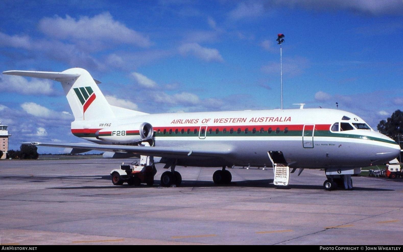 Aircraft Photo of VH-FKG | Fokker F28-1000 Fellowship | Airlines of Western Australia | AirHistory.net #614784