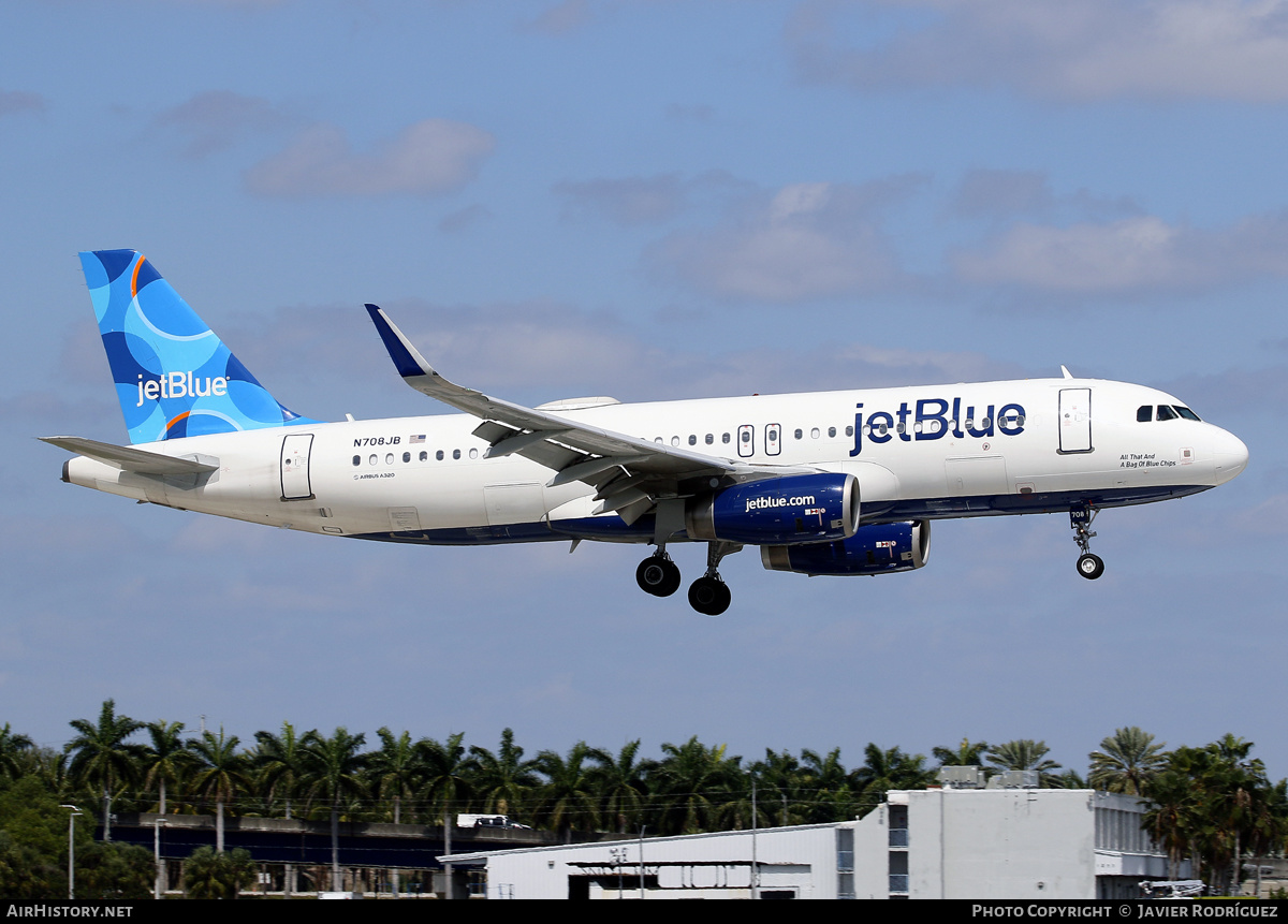 Aircraft Photo of N708JB | Airbus A320-232 | JetBlue Airways | AirHistory.net #614873
