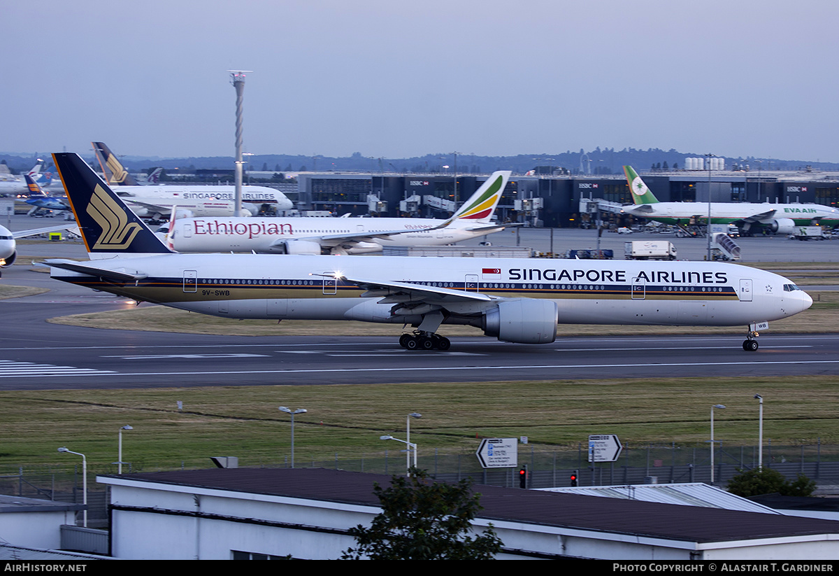 Aircraft Photo of 9V-SWB | Boeing 777-312/ER | Singapore Airlines | AirHistory.net #614926