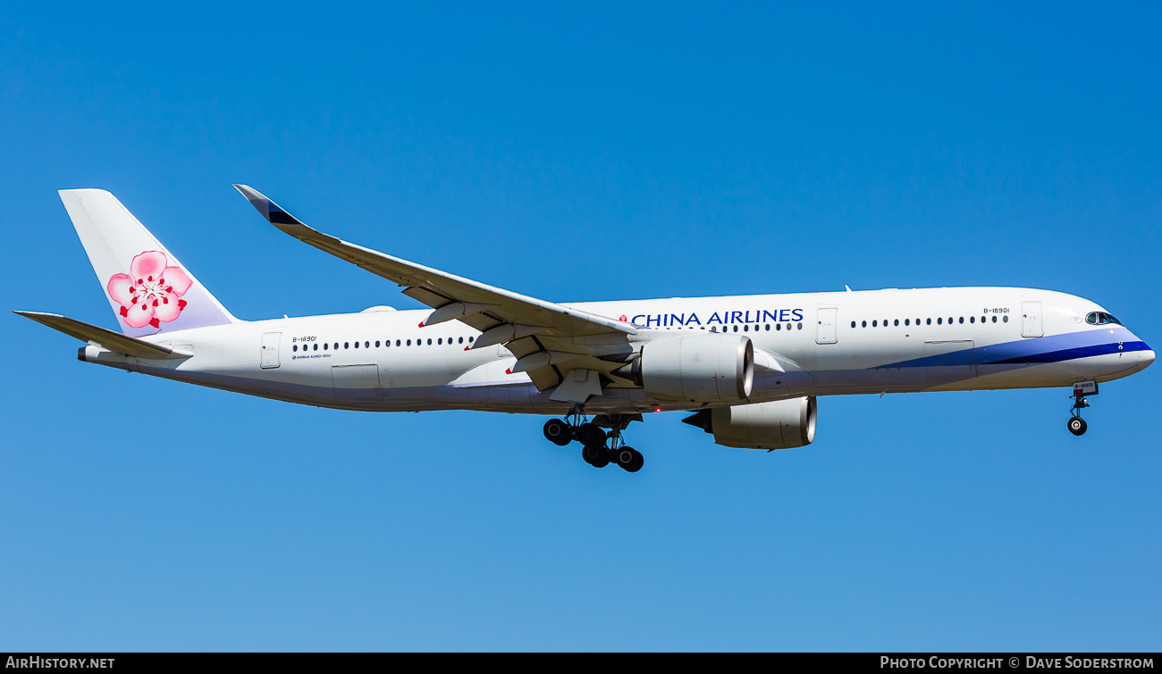 Aircraft Photo of B-18901 | Airbus A350-941 | China Airlines | AirHistory.net #614963