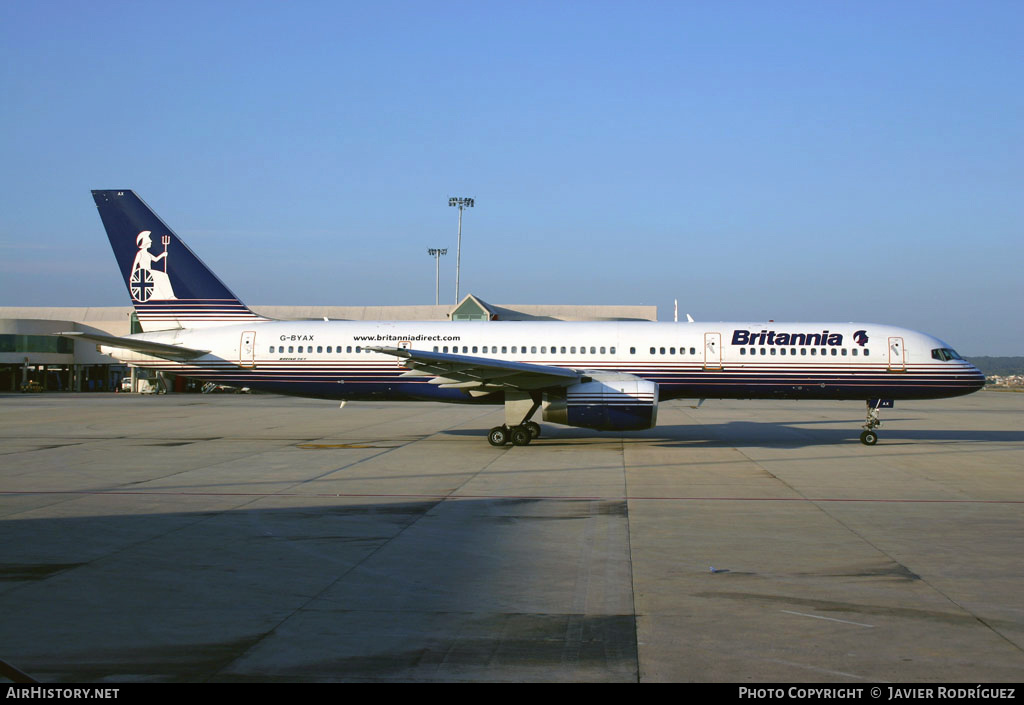 Aircraft Photo of G-BYAX | Boeing 757-204 | Britannia Airways | AirHistory.net #615095
