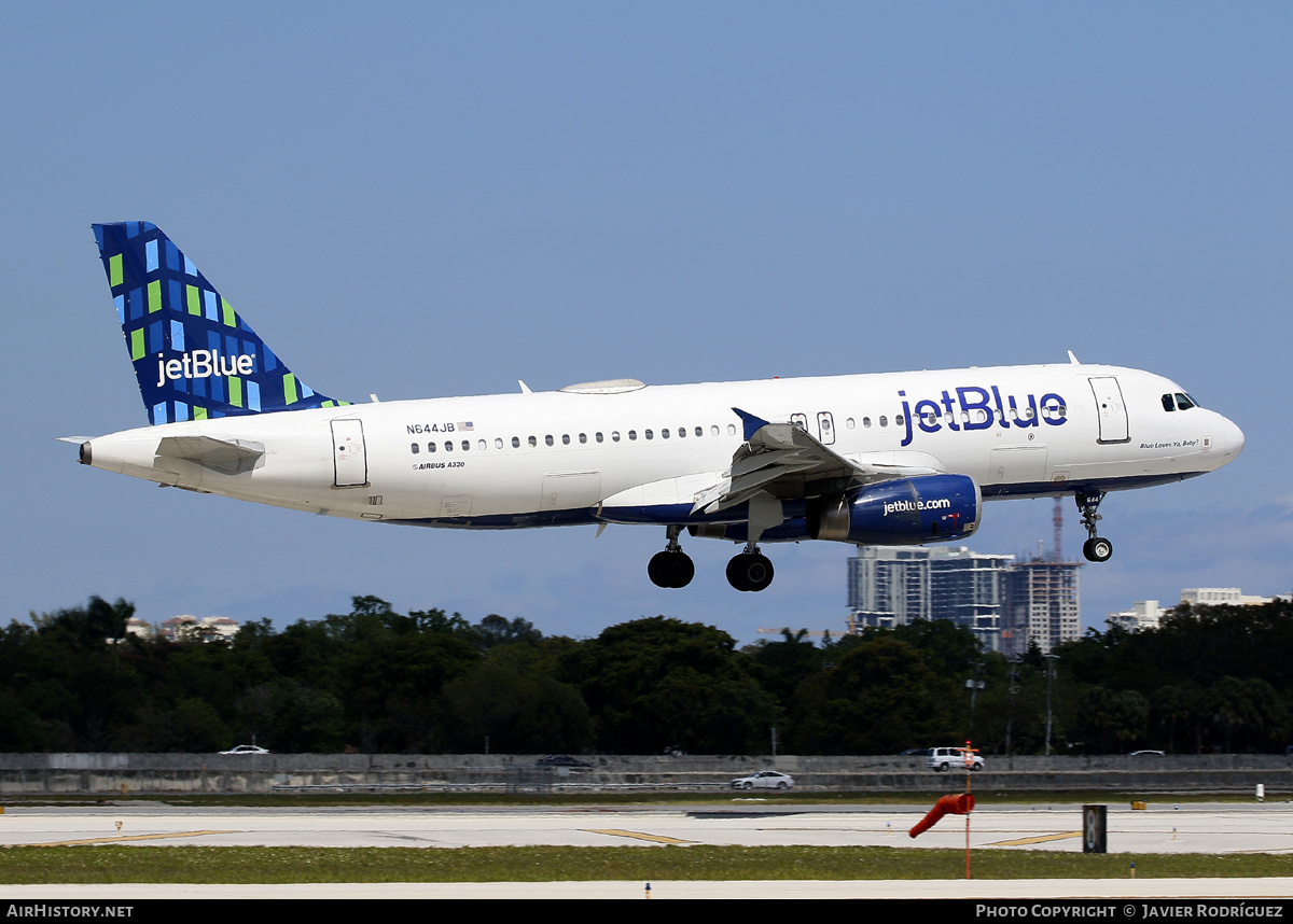 Aircraft Photo of N644JB | Airbus A320-232 | JetBlue Airways | AirHistory.net #615098
