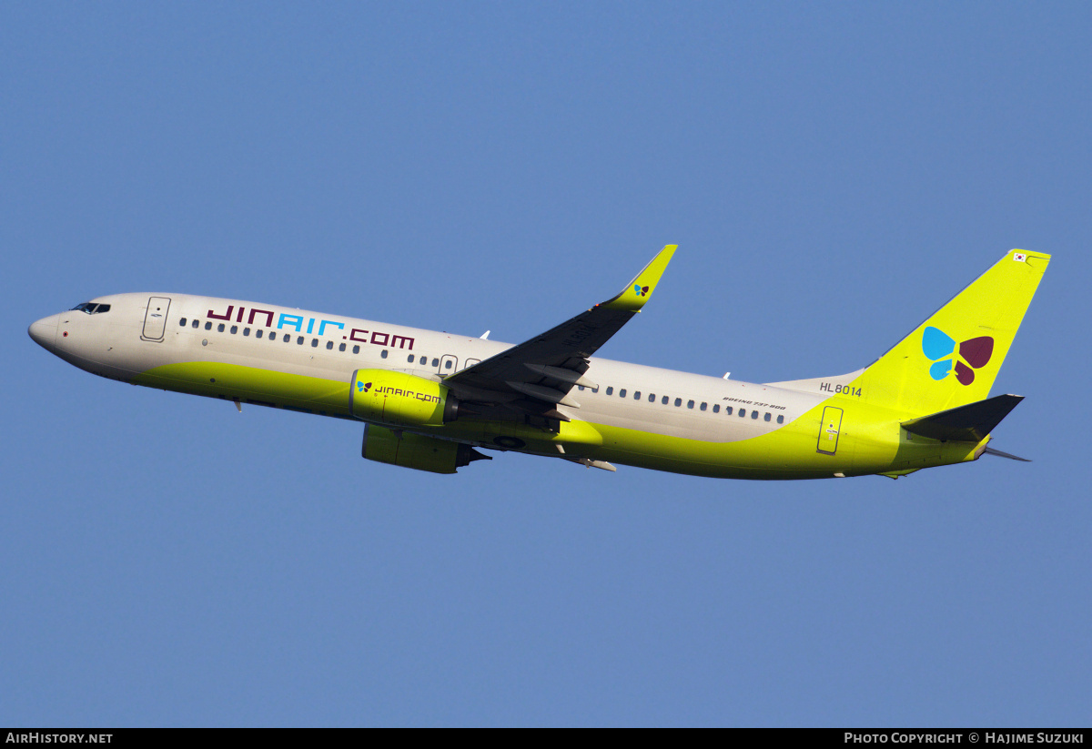 Aircraft Photo of HL8014 | Boeing 737-8SH | Jin Air | AirHistory.net #615163