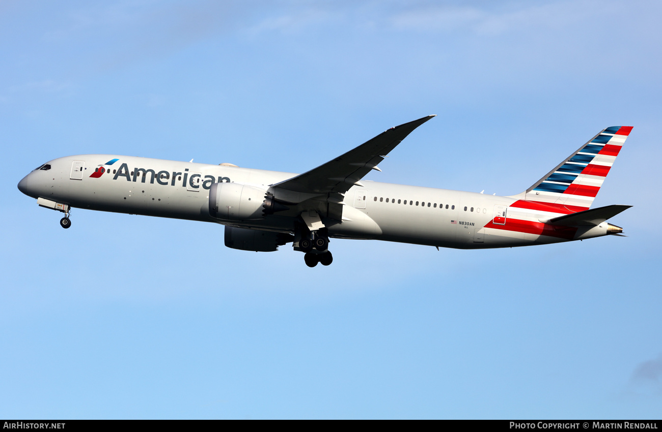 Aircraft Photo of N830AN | Boeing 787-9 Dreamliner | American Airlines | AirHistory.net #615198