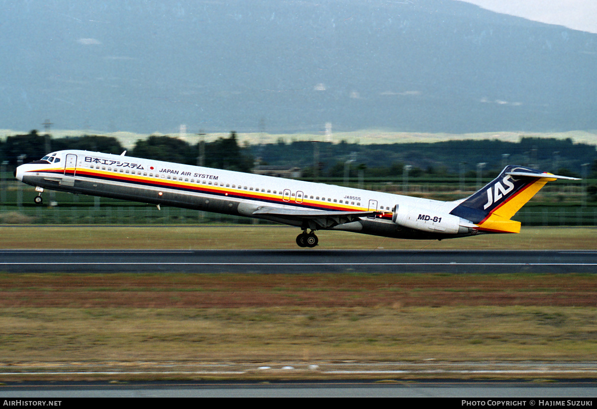 Aircraft Photo of JA8555 | McDonnell Douglas MD-81 (DC-9-81) | Japan Air System - JAS | AirHistory.net #615306