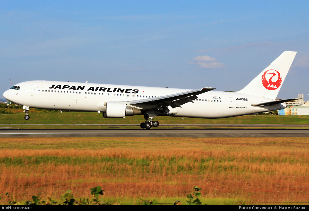 Aircraft Photo of JA8365 | Boeing 767-346 | Japan Airlines - JAL | AirHistory.net #615313