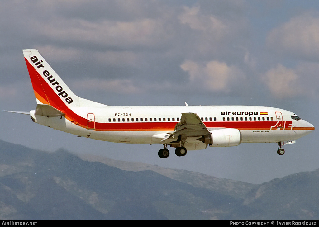 Aircraft Photo of EC-204 | Boeing 737-3Y0 | Air Europa | AirHistory.net #615471