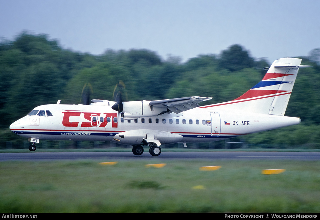 Aircraft Photo of OK-AFE | ATR ATR-42-400 | ČSA - Czech Airlines | AirHistory.net #615513