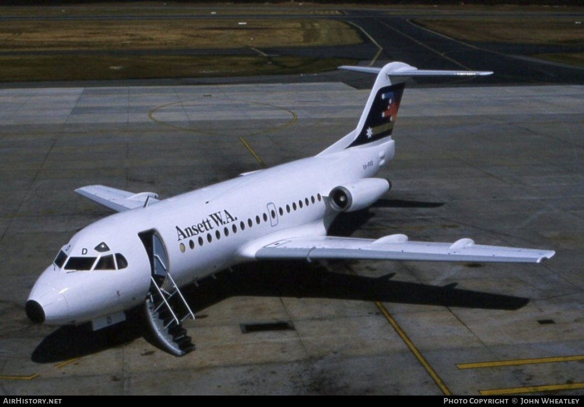 Aircraft Photo of VH-FKD | Fokker F28-1000 Fellowship | Ansett W.A. | AirHistory.net #615554