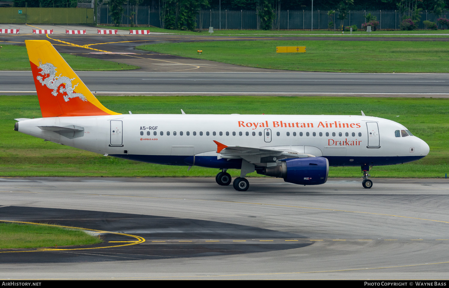 Aircraft Photo of A5-RGF | Airbus A319-115 | Drukair - Royal Bhutan Airlines | AirHistory.net #615647