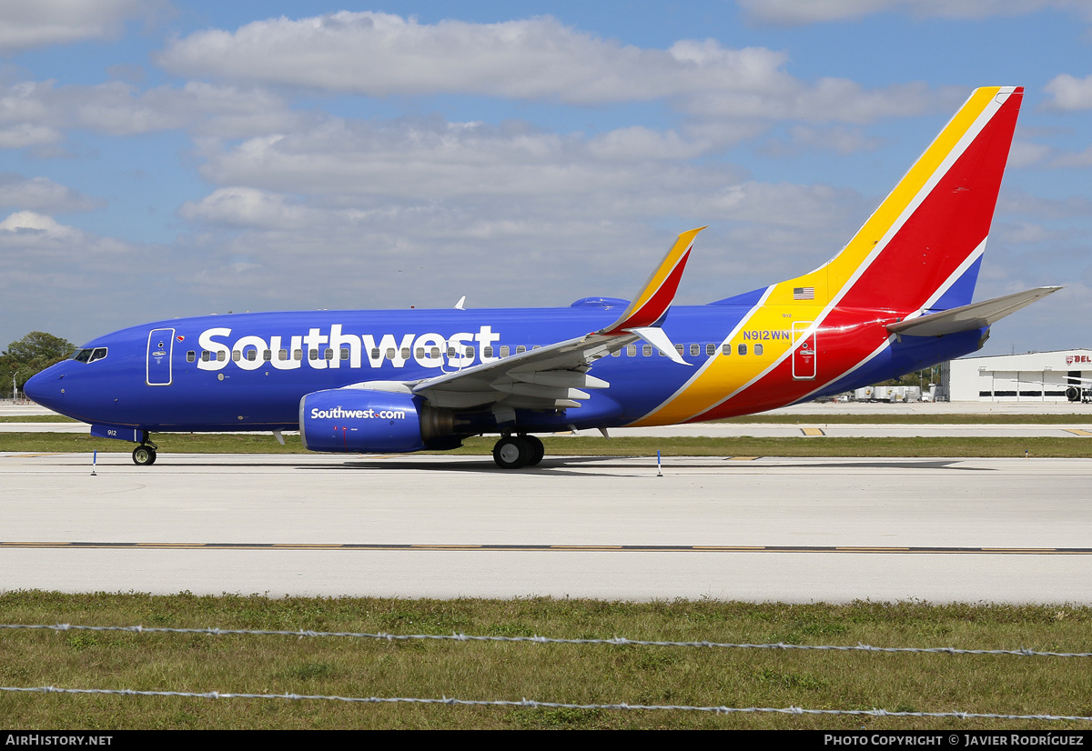 Aircraft Photo of N912WN | Boeing 737-7H4 | Southwest Airlines | AirHistory.net #615945