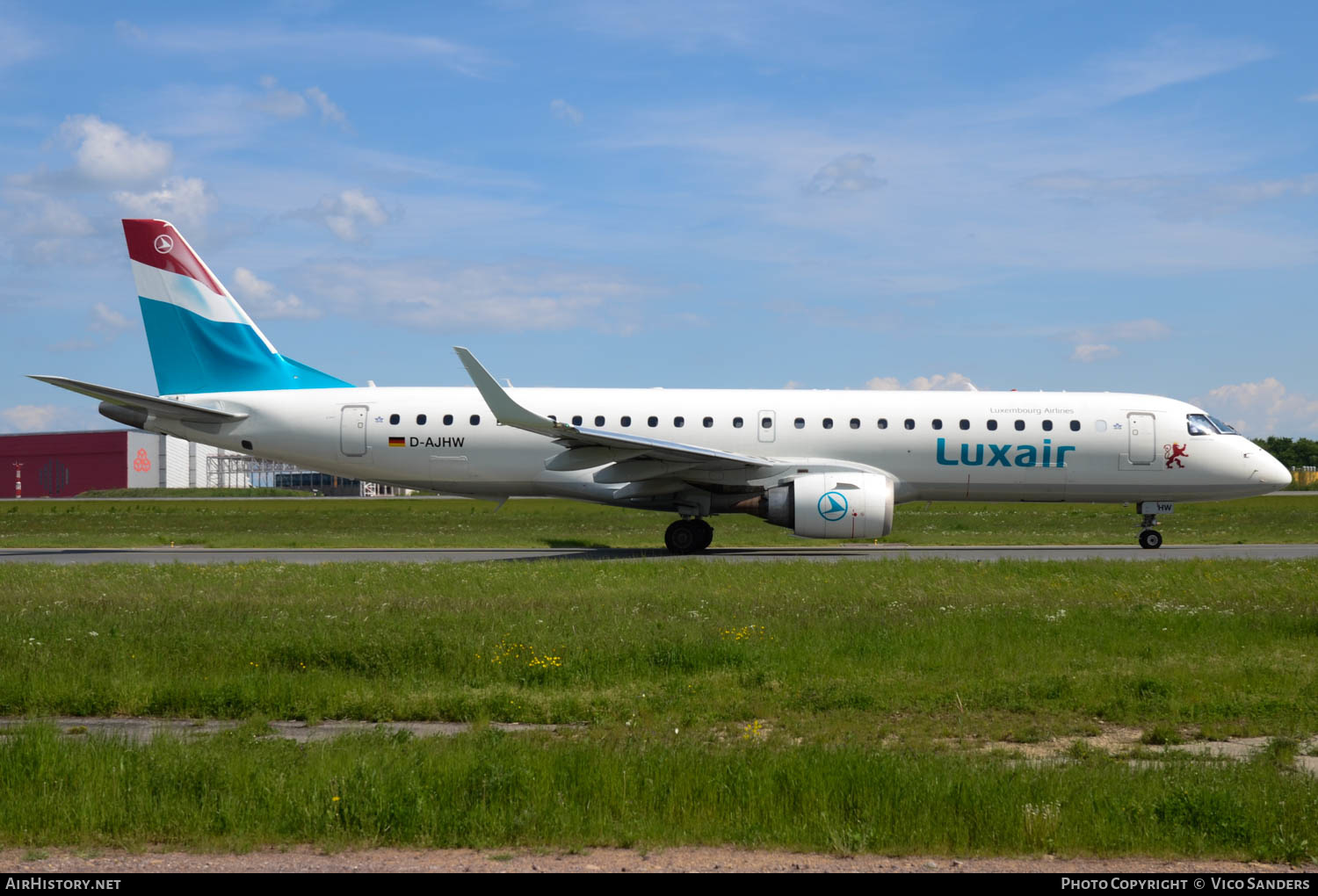 Aircraft Photo of D-AJHW | Embraer 190LR (ERJ-190-100LR) | Luxair | AirHistory.net #615953