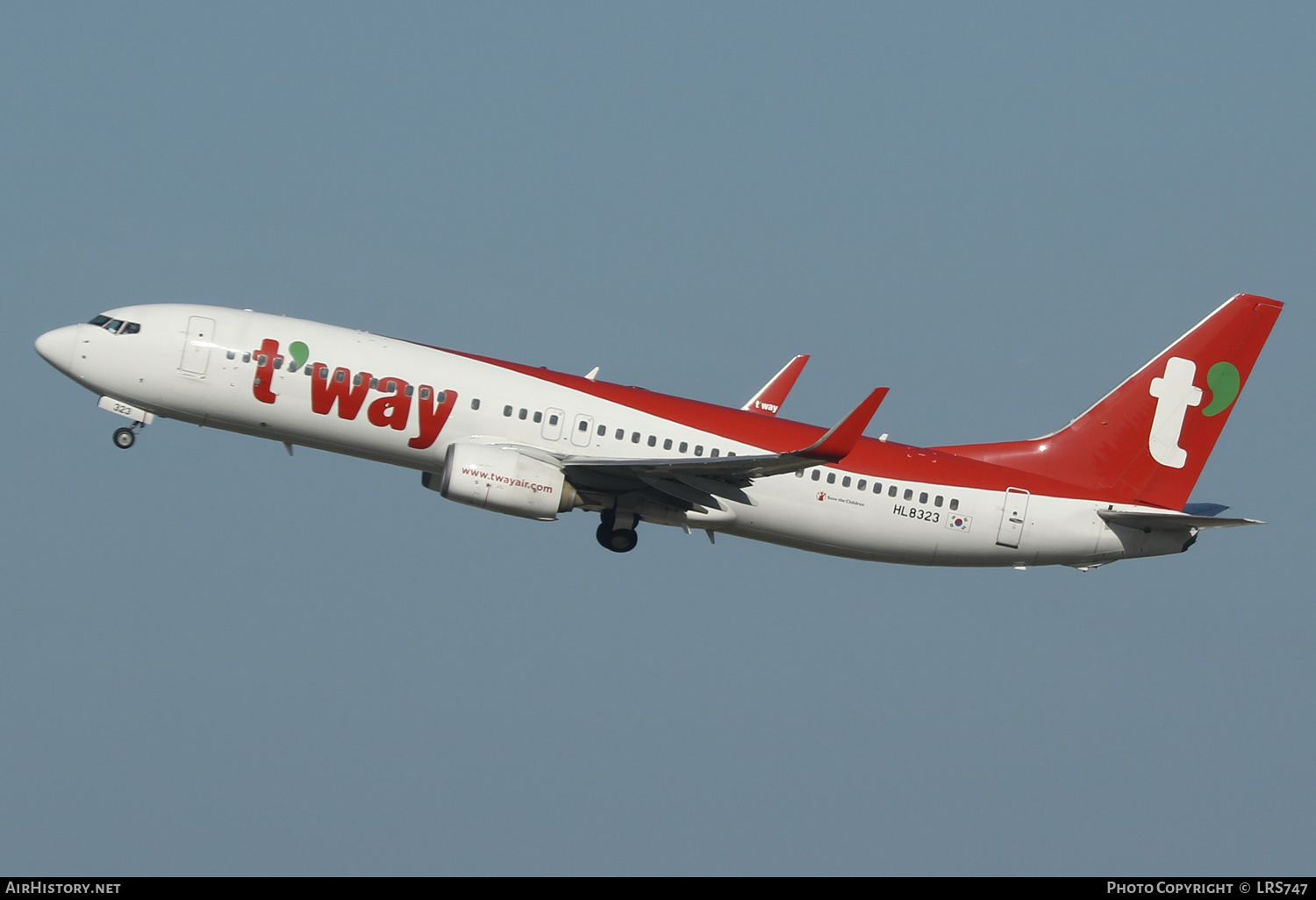 Aircraft Photo of HL8323 | Boeing 737-8AS | T'way Air | AirHistory.net #615996