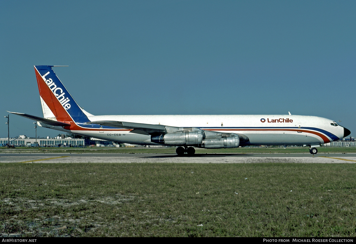 Aircraft Photo of CC-CEB | Boeing 707-385C | LAN Chile Cargo - Línea Aérea Nacional | AirHistory.net #616105