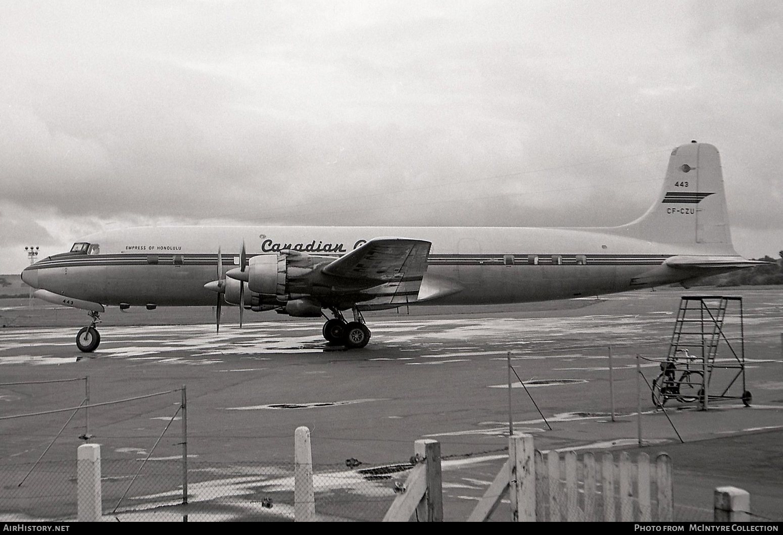 Aircraft Photo of CF-CZU | Douglas DC-6B | Canadian Pacific Airlines | AirHistory.net #616113