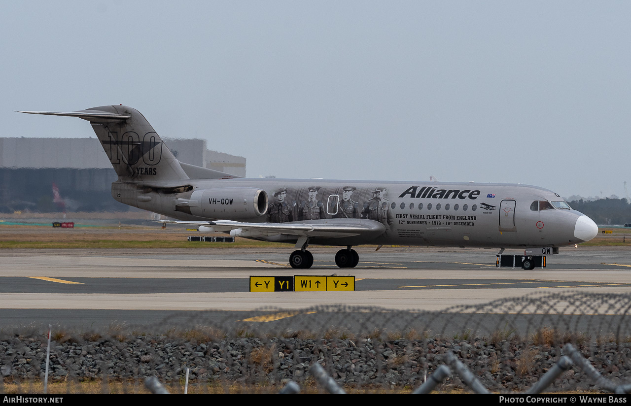 Aircraft Photo of VH-QQW | Fokker 70 (F28-0070) | Alliance Airlines | AirHistory.net #616135